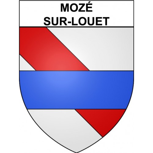 Mozé-sur-Louet 49 ville Stickers blason autocollant adhésif