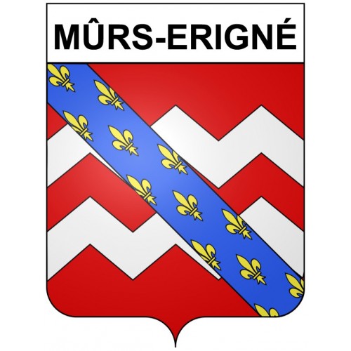 Mûrs-Erigné 49 ville Stickers blason autocollant adhésif