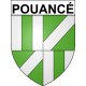 Pegatinas escudo de armas de Pouancé adhesivo de la etiqueta engomada