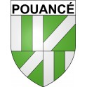 Pouancé 49 ville Stickers blason autocollant adhésif