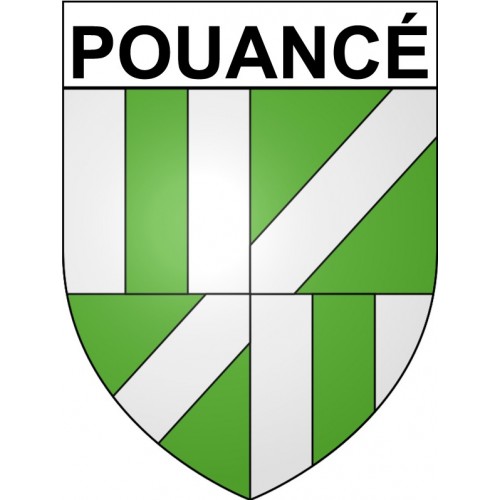 Stickers coat of arms Pouancé adhesive sticker
