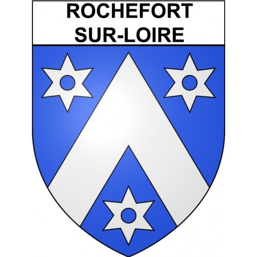 Pegatinas escudo de armas de Rochefort-sur-Loire adhesivo de la etiqueta engomada