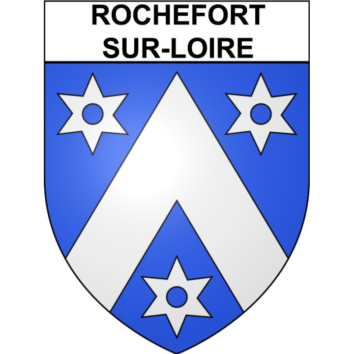 Pegatinas escudo de armas de Rochefort-sur-Loire adhesivo de la etiqueta engomada