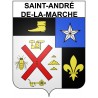 Pegatinas escudo de armas de Saint-André-de-la-Marche adhesivo de la etiqueta engomada