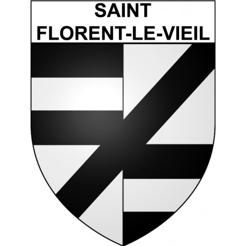 Pegatinas escudo de armas de Saint-Florent-le-Vieil adhesivo de la etiqueta engomada