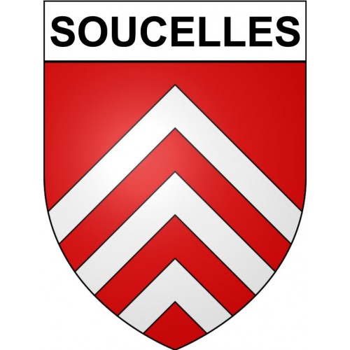 Stickers coat of arms Soucelles adhesive sticker