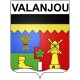 Valanjou 49 ville Stickers blason autocollant adhésif
