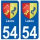 54 Laxou blason autocollant plaque stickers ville