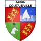 Agon-Coutainville 50 ville Stickers blason autocollant adhésif