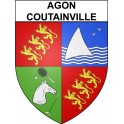Agon-Coutainville 50 ville Stickers blason autocollant adhésif