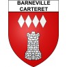 Pegatinas escudo de armas de Barneville-Carteret adhesivo de la etiqueta engomada