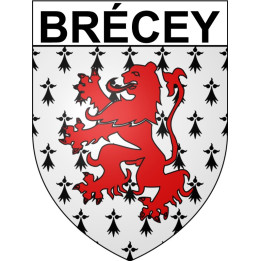 Pegatinas escudo de armas de Brécey adhesivo de la etiqueta engomada