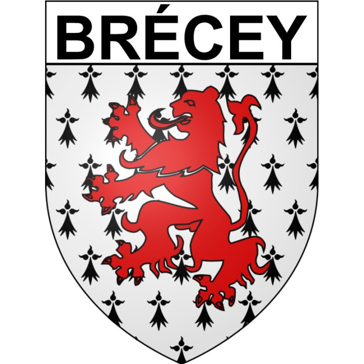 Pegatinas escudo de armas de Brécey adhesivo de la etiqueta engomada