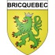 Pegatinas escudo de armas de Bricquebec adhesivo de la etiqueta engomada