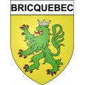Pegatinas escudo de armas de Bricquebec adhesivo de la etiqueta engomada