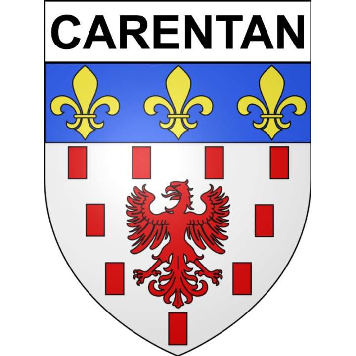 Pegatinas escudo de armas de Carentan adhesivo de la etiqueta engomada
