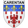 Pegatinas escudo de armas de Carentan adhesivo de la etiqueta engomada