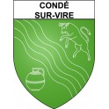 Condé-sur-Vire 50 ville Stickers blason autocollant adhésif