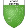 Condé-sur-Vire 50 ville Stickers blason autocollant adhésif