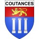 Pegatinas escudo de armas de Coutances adhesivo de la etiqueta engomada