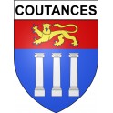 Coutances 50 ville Stickers blason autocollant adhésif