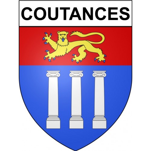 Coutances 50 ville Stickers blason autocollant adhésif