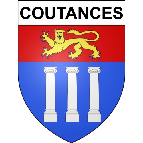 Stickers coat of arms Coutances adhesive sticker