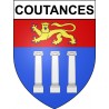 Coutances Sticker wappen, gelsenkirchen, augsburg, klebender aufkleber