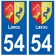 54 Laxou blason autocollant plaque stickers ville