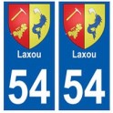 54 Laxou blason autocollant plaque stickers ville