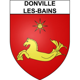 Stickers coat of arms Donville-les-Bains adhesive sticker