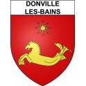 Stickers coat of arms Donville-les-Bains adhesive sticker