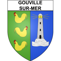 Stickers coat of arms Gouville-sur-Mer adhesive sticker