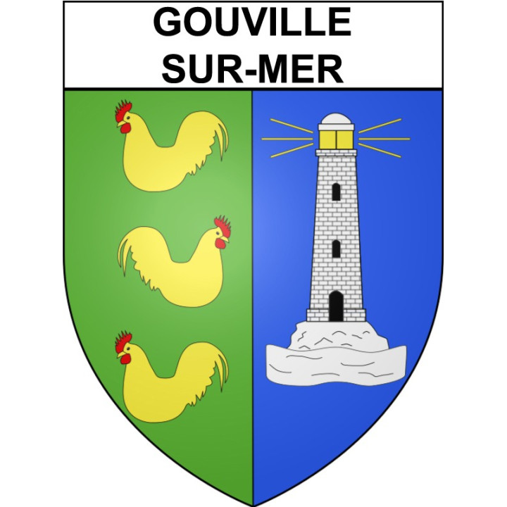 Gouville-sur-Mer 50 ville Stickers blason autocollant adhésif