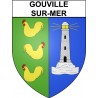 Pegatinas escudo de armas de Gouville-sur-Mer adhesivo de la etiqueta engomada