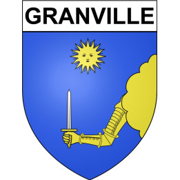 Pegatinas escudo de armas de Granville adhesivo de la etiqueta engomada