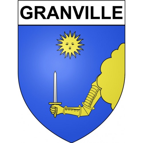 Pegatinas escudo de armas de Granville adhesivo de la etiqueta engomada
