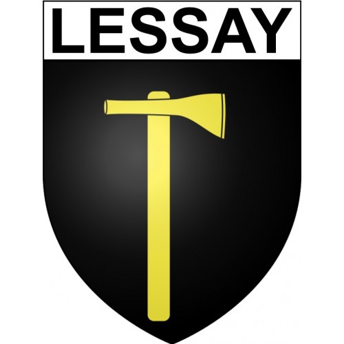 Lessay 50 ville Stickers blason autocollant adhésif