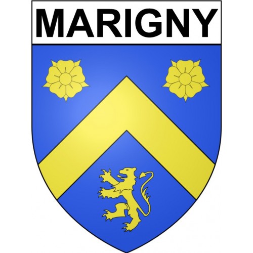 Marigny 50 ville Stickers blason autocollant adhésif