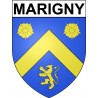 Marigny 50 ville Stickers blason autocollant adhésif