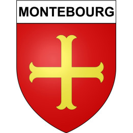 Pegatinas escudo de armas de Montebourg adhesivo de la etiqueta engomada