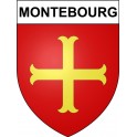 Montebourg Sticker wappen, gelsenkirchen, augsburg, klebender aufkleber