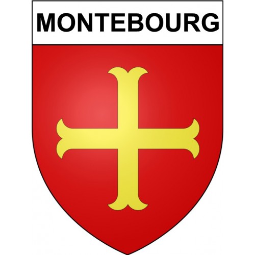 Pegatinas escudo de armas de Montebourg adhesivo de la etiqueta engomada