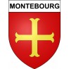 Montebourg 50 ville Stickers blason autocollant adhésif