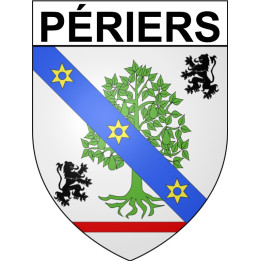 Pegatinas escudo de armas de Tourlaville adhesivo de la etiqueta engomada