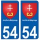 54 Jarville-la-Malgrange blason autocollant plaque stickers ville