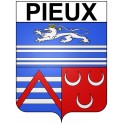 Pieux Sticker wappen, gelsenkirchen, augsburg, klebender aufkleber