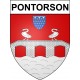 Pontorson 50 ville Stickers blason autocollant adhésif