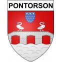 Pontorson Sticker wappen, gelsenkirchen, augsburg, klebender aufkleber
