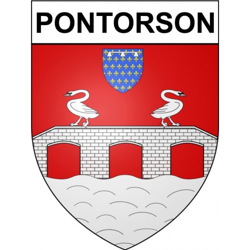 Stickers coat of arms Pontorson adhesive sticker